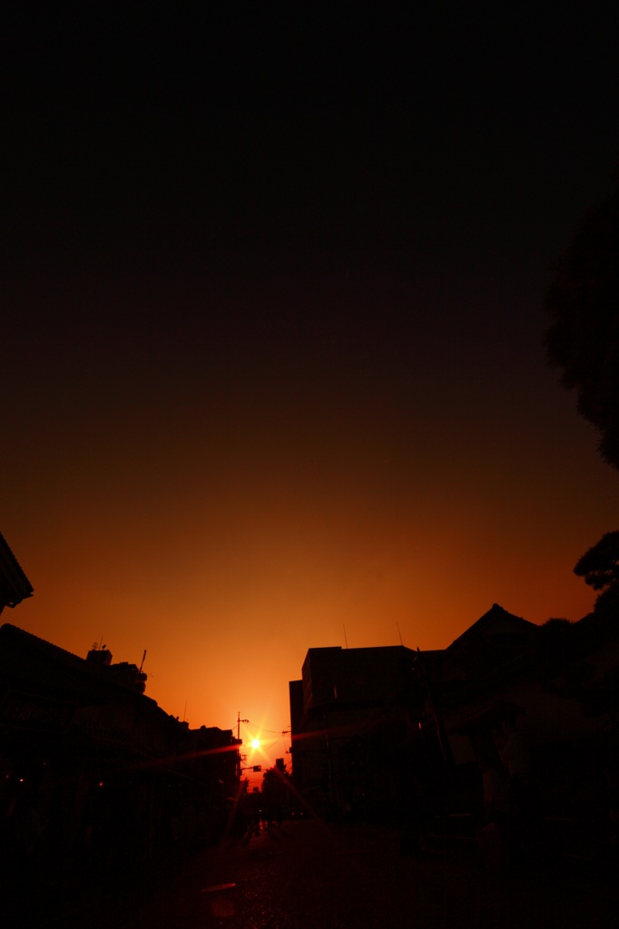 倉敷の夕日