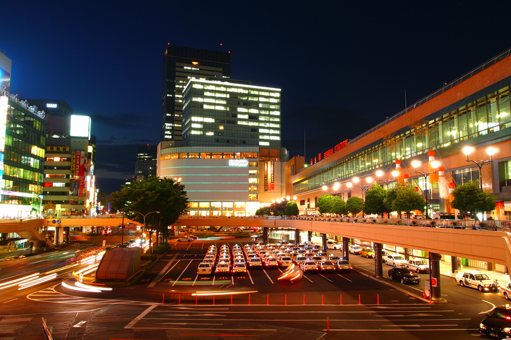 夜の仙台駅