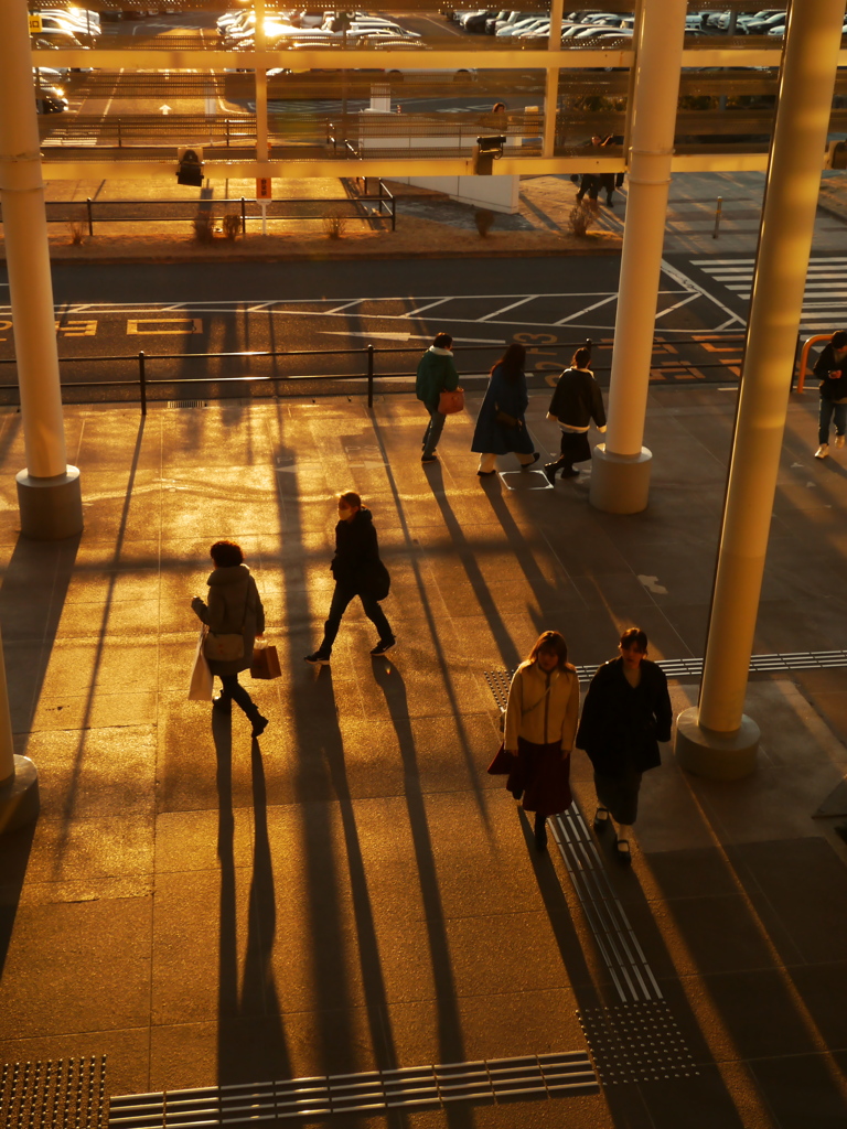 アウトレットの夕景