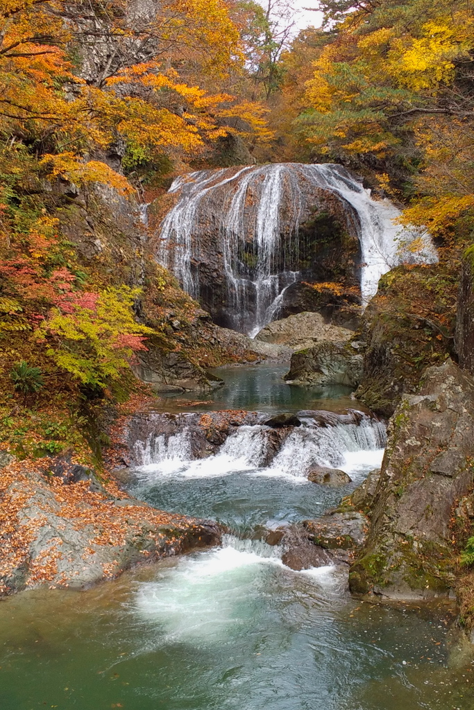 秋の関山大滝
