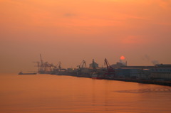 仙台港の朝