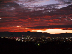 夕暮れ時の清水寺