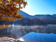 桧原湖の朝景Ⅴ