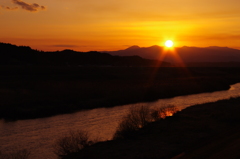 吉田川の夕日Ⅱ