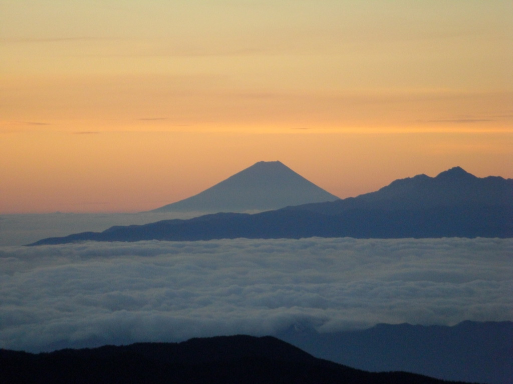 富士山をズームアップ