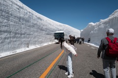 立山黒部アルペンルート　雪の大谷にて