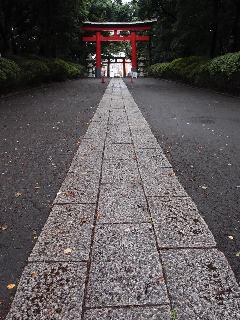 雨の参道