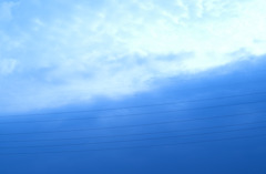絵の具で塗った空