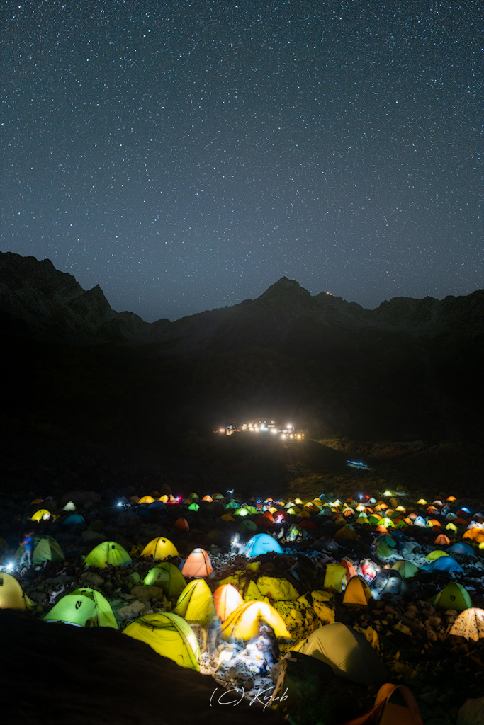 涸沢の夜