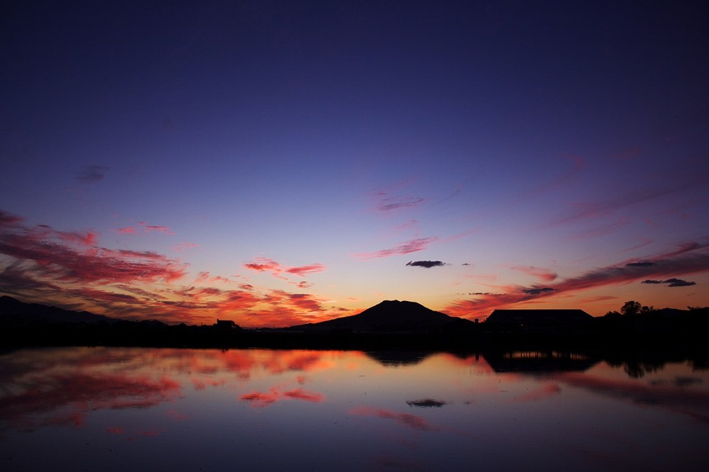 夕暮れのサイクリングで見た風景