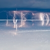 ウユニ塩湖の雷光
