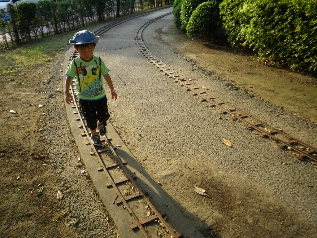 線路と影