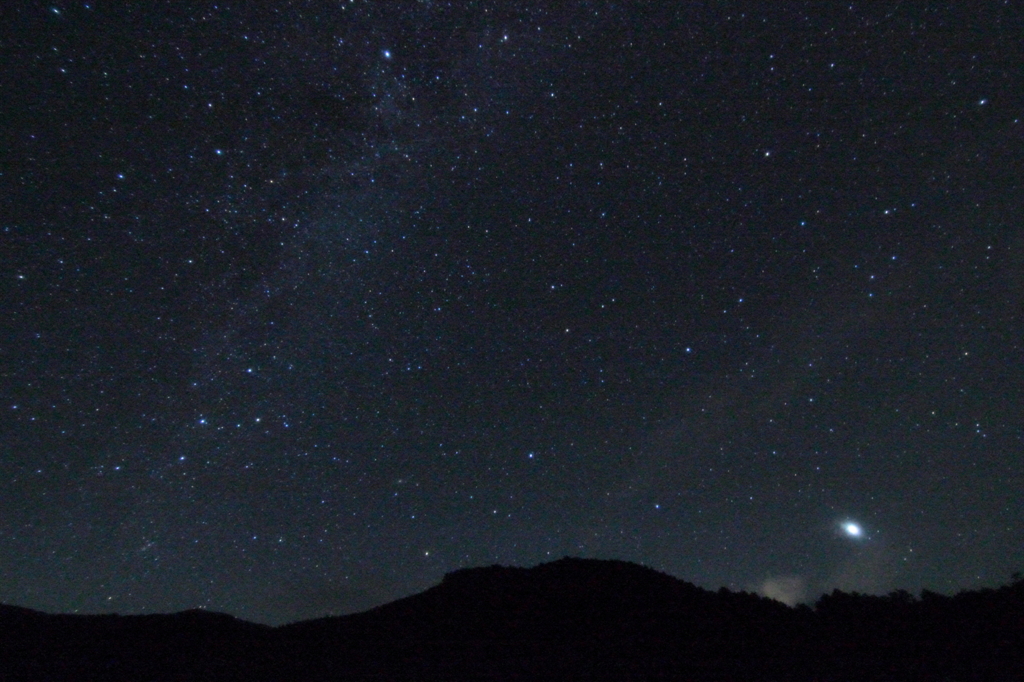 近所で星空