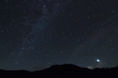 近所で星空