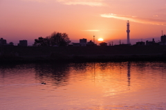 年の瀬の夕景