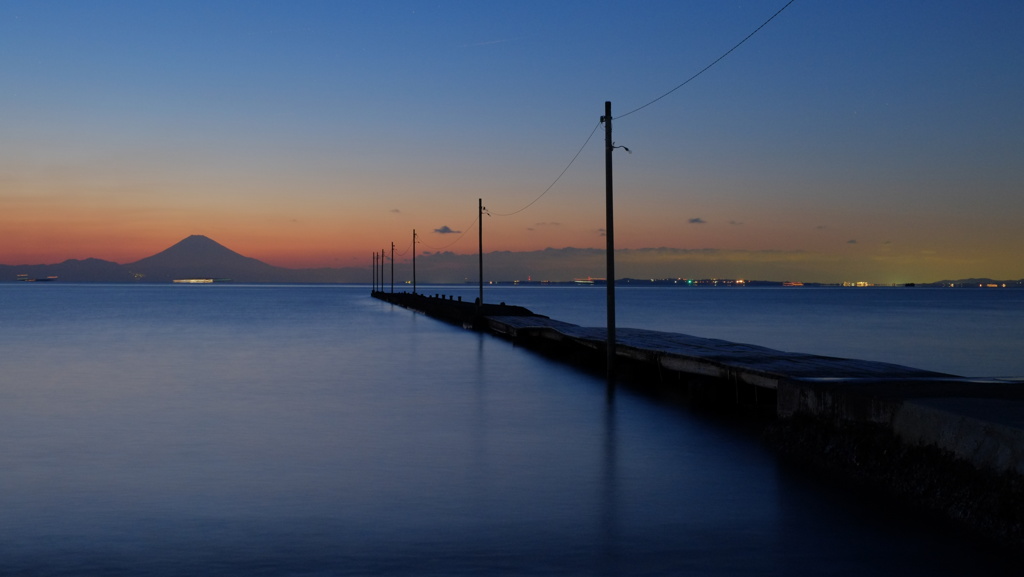 夕景桟橋