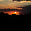 首里の街に沈む夕日