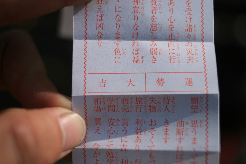 今年の運勢。