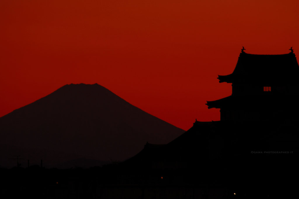 富士山と関宿城