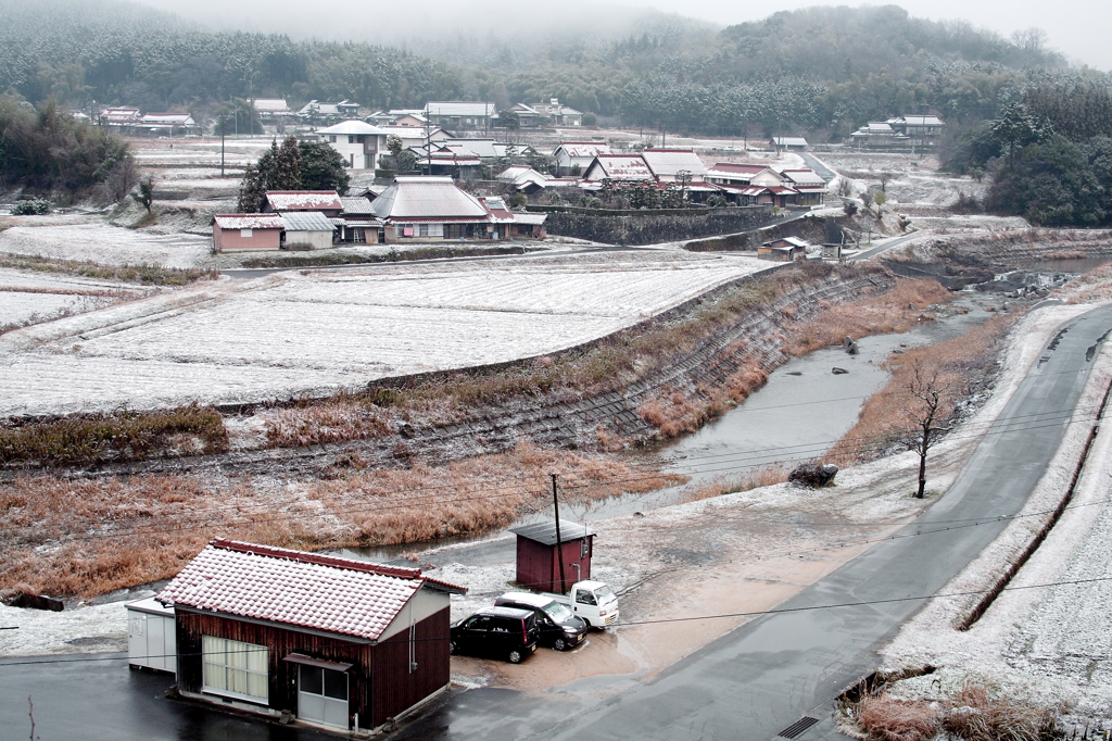 冬の田舎道