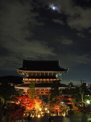 京紅葉2024＿金戒光明寺02　夜の山門
