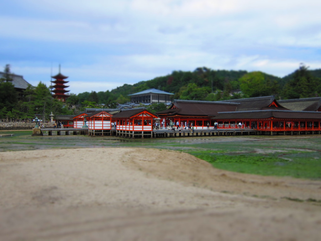 厳島神社_ジオラマ風