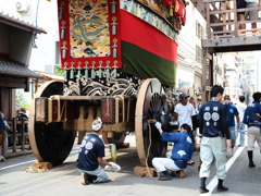 祇園祭06＿船鉾　曳き初め準備