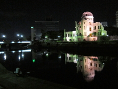 川面にて