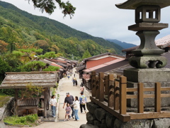 鎮神社からの奈良井宿