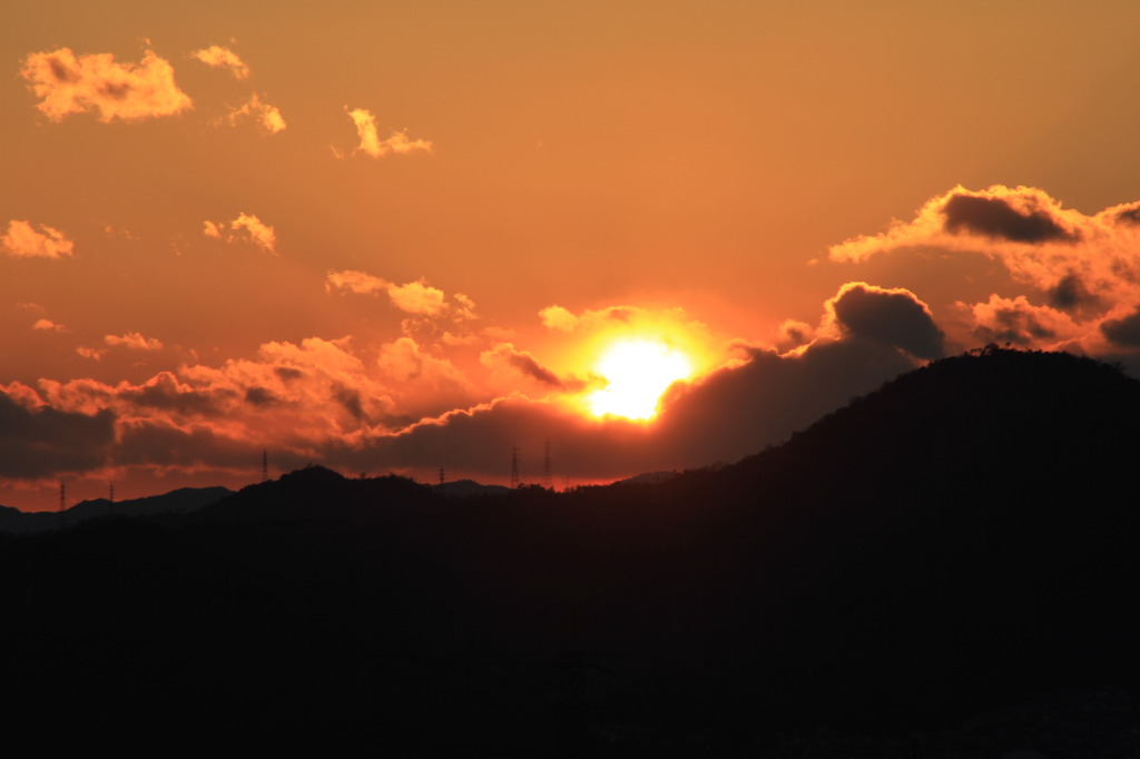 冬の夕焼け