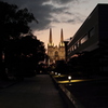 temple in dusk