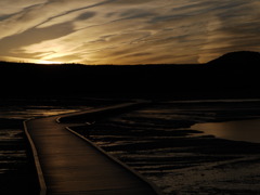 夕焼けのミッドウェイガイザー