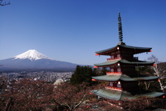 富士山と五重塔