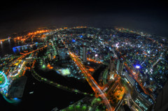 横浜ランドマークタワーからの夜景