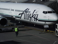 アラスカエアー　737　アンカレッジ