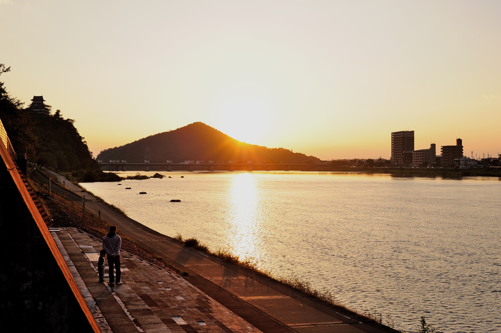 Inuyama at sunset #1