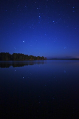 静かな湖畔の星の影から…