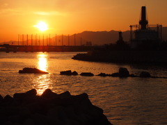 鳴尾浜　夕景