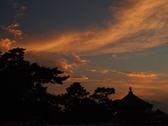 南円堂　夕景