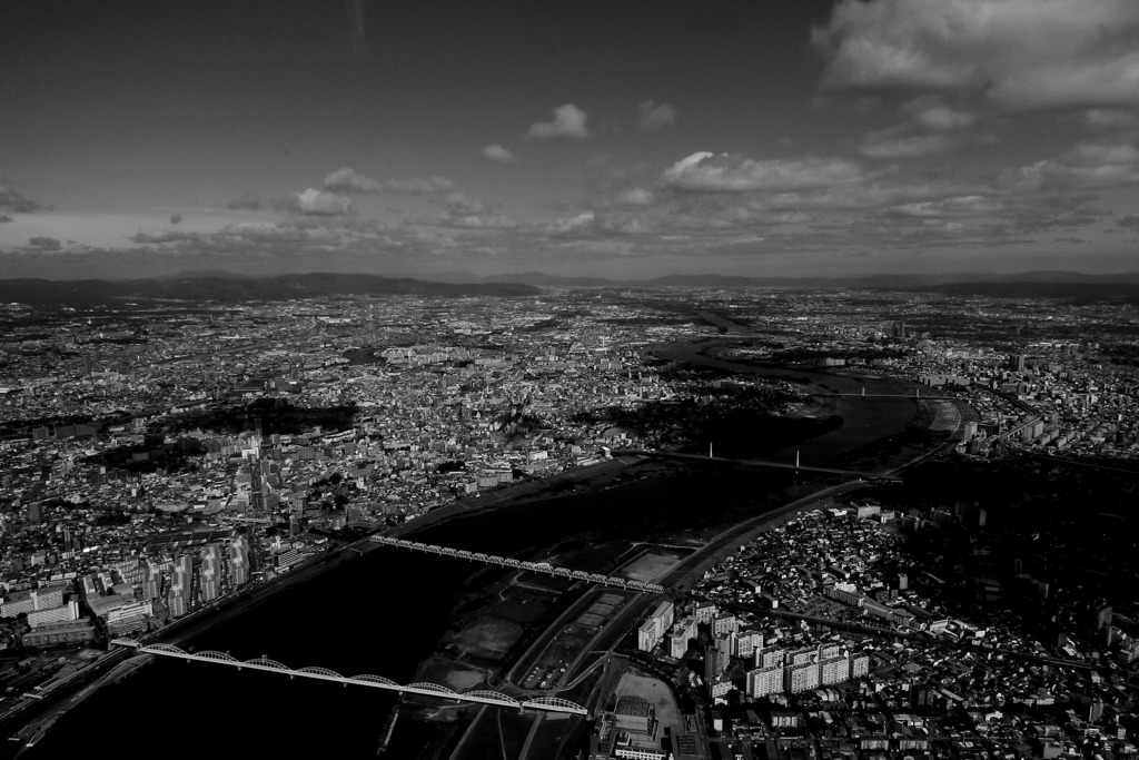 大阪上空