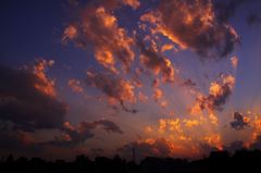 夕焼け＋公園