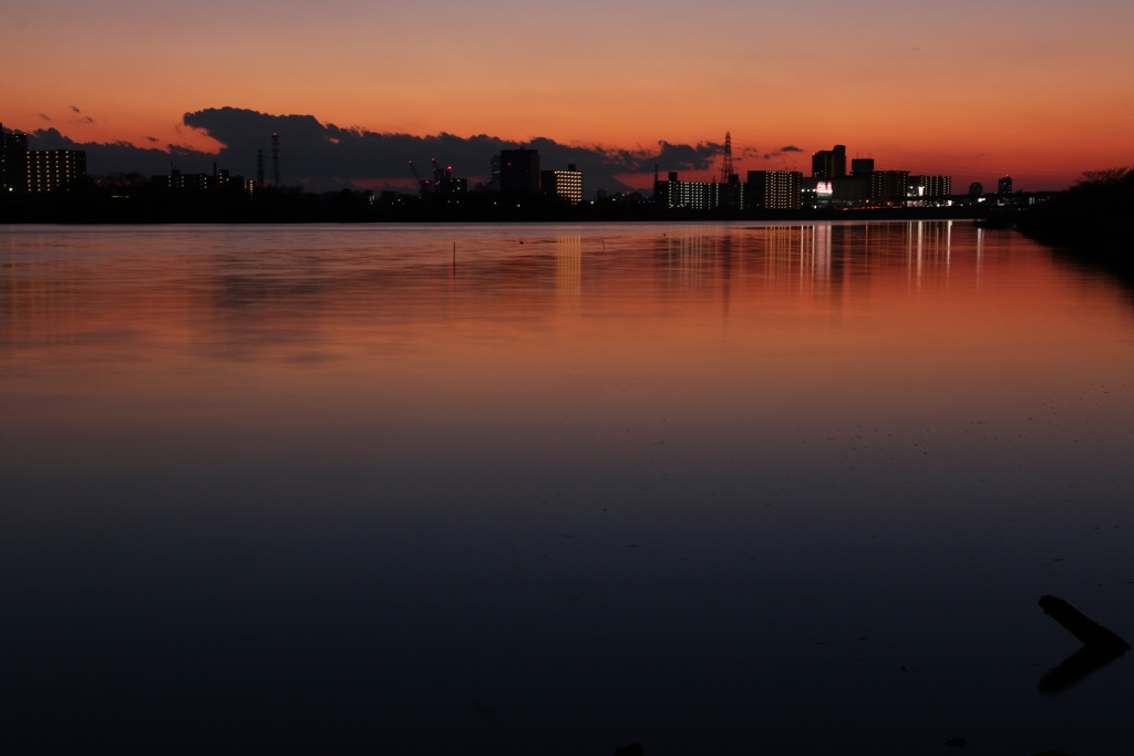 荒川夕景