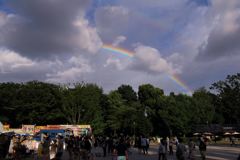 上野で見た虹