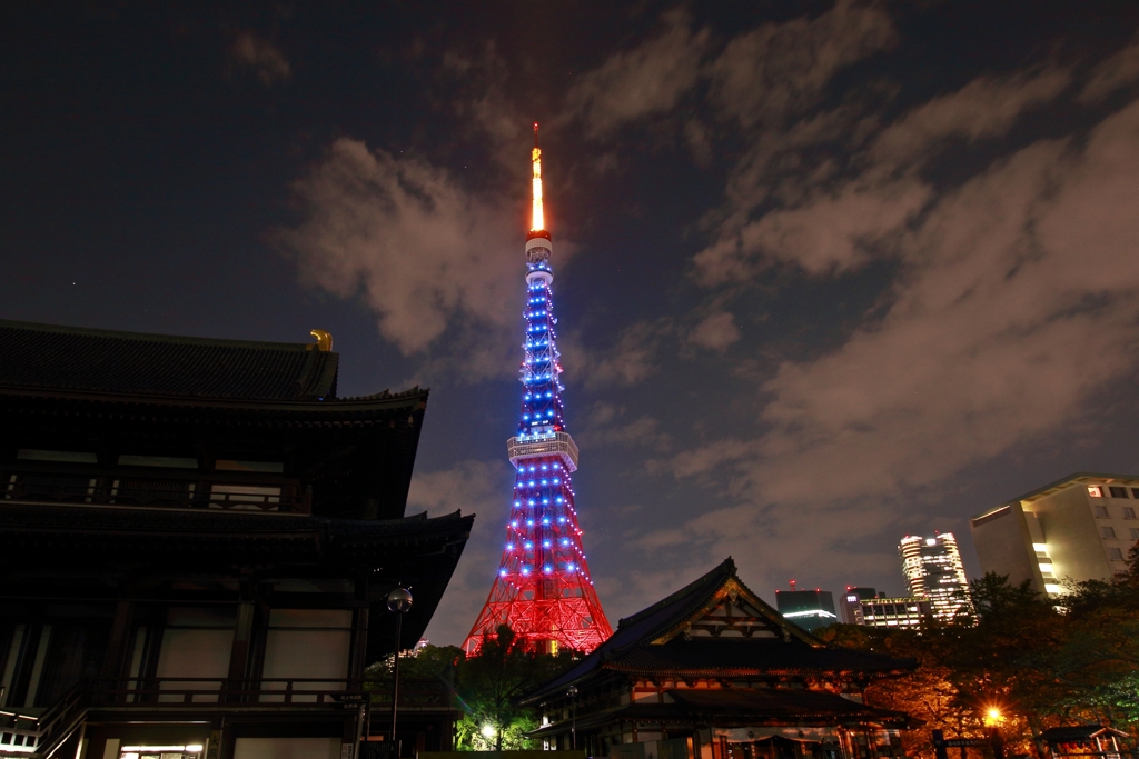 増上寺と東京タワー