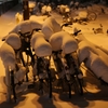 雪の自転車置き場