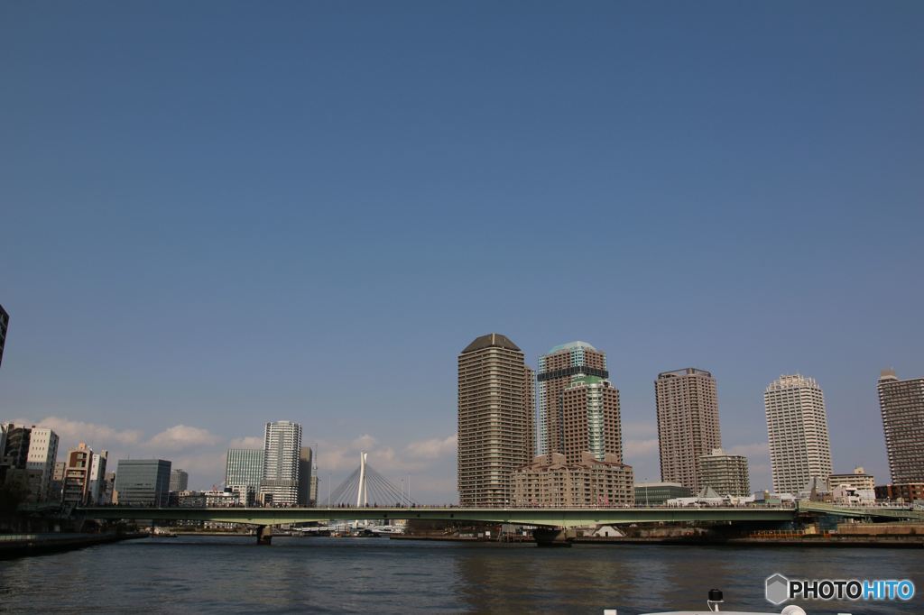 東京マラソンの佃大橋