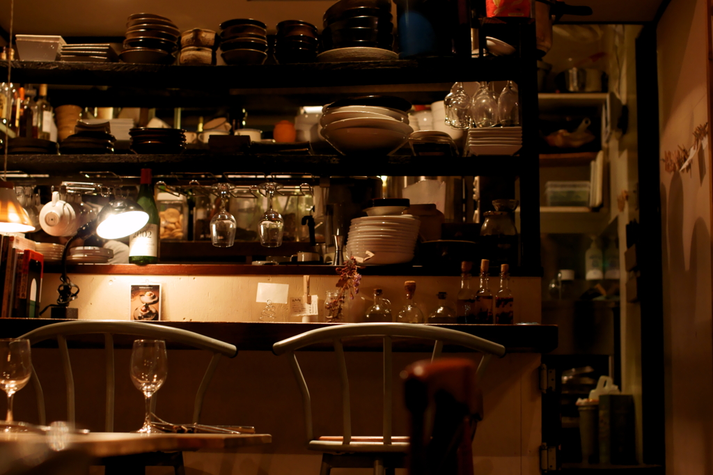 夜のカフェ・④