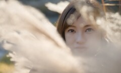 日差しの中で