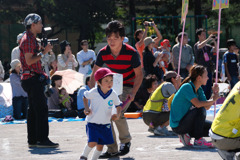 パパと一緒の運動会