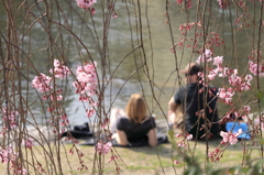 relaxing by the river